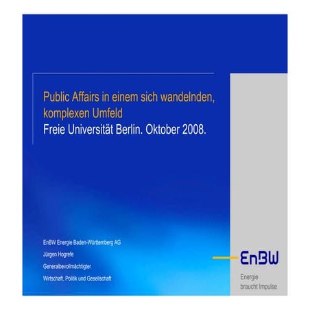 Public Affairs bei der EnBW