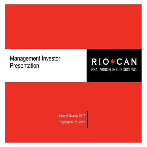 Q2 2017 Management Investor Presentation | PPT