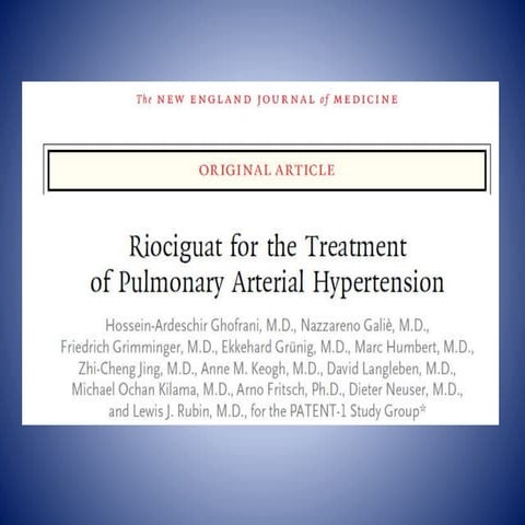 Riociguat for the treatment of pah