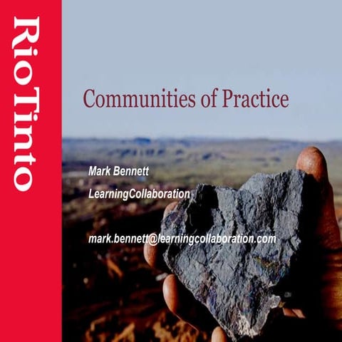 Rio Tinto Communities Of Practice