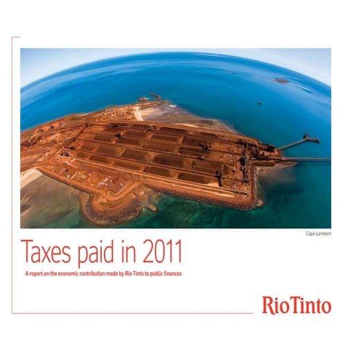 Rio Tinto Taxes Paid in 2011