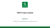 ONIE Project Update - RIPE68