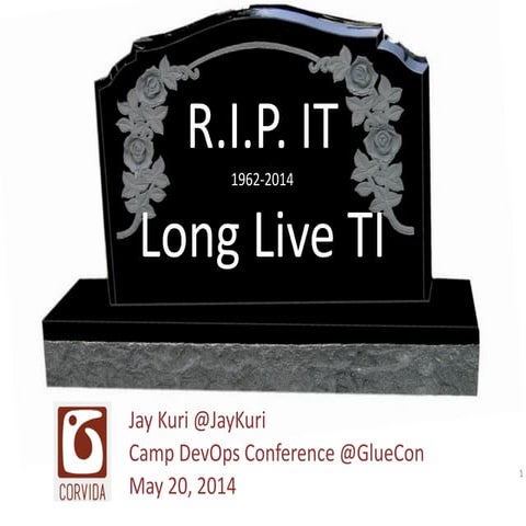 RIP  I.T.  - Moving from Information Technology to Technology Integration