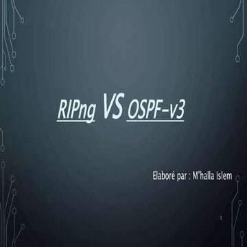 Rip-ng vs ospf-v3
