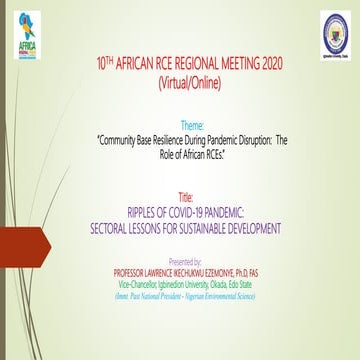 "Ripples of COVID-19 Pandemic: Sectoral Lessons for Sustainable Development"