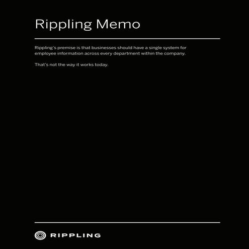 Rippling Pitch Deck & Investor Memo