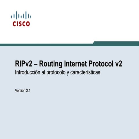 RIPv2 - Routing Information Protocol version 2 v2.1
