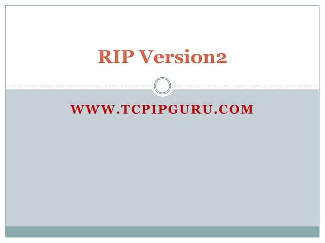 How to configure Rip version2 on a Cisco router