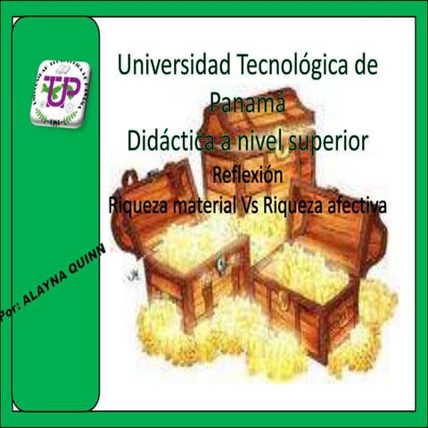 Riqueza material vs riqueza afectiva | PPTX