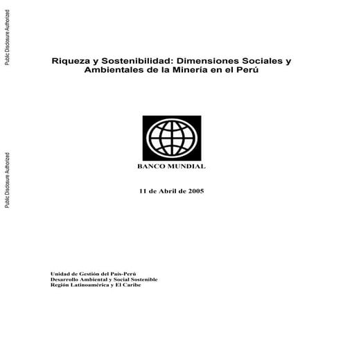 Recursos Minerales y Mitigación de Impactos en la Minería Peruana | PPTX