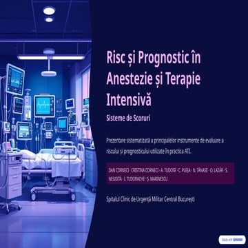 Comprehensive Risk and Prognostic Scoring Systems in Anesthesia and ...