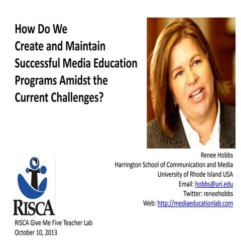 How Do We Create and Maintain Successful Media Education Programs Amidst the ...