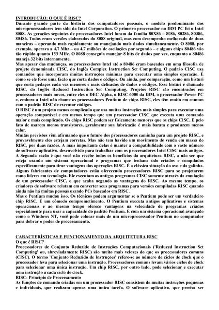 Risc e cisc
