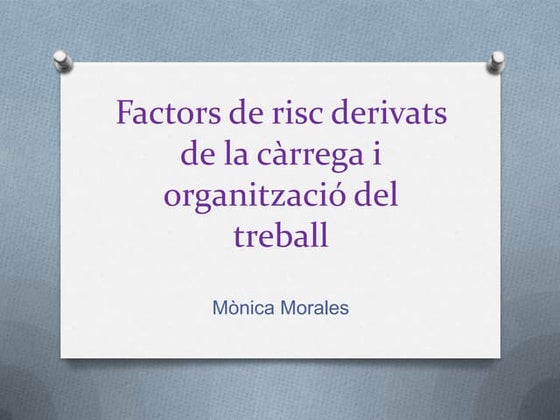 Organización del trabajo | PPT