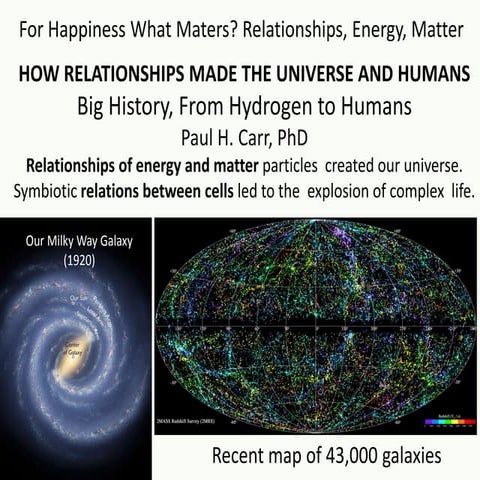 HOW RELATIONSHIPS MADE THE UNIVERE & HUMANS