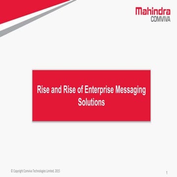 The Scope of Enterprise Messaging Solution