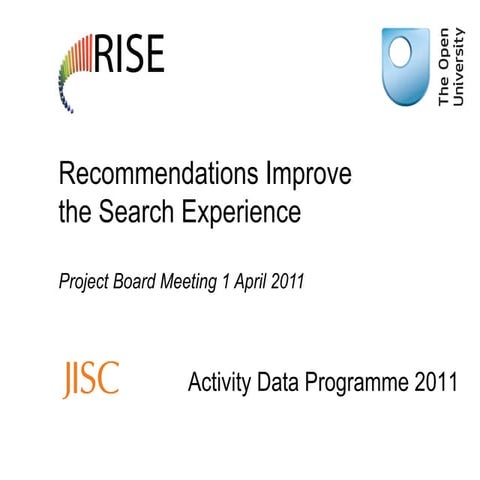 RISE background for project board mtg 2011 04-01