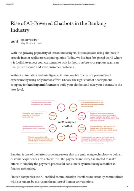 Rise of ai powered chatbots in the banking industry