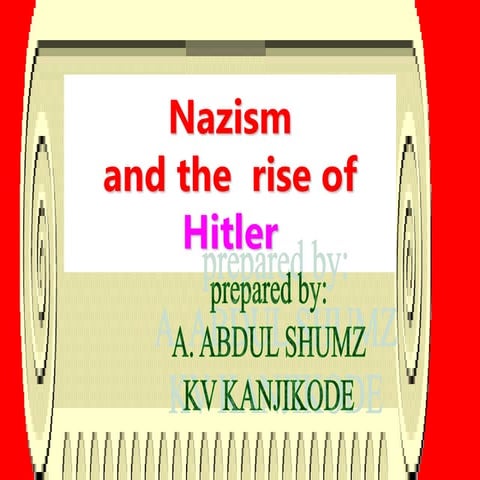 Nazism and the Rise of Hitler, History class 9, CBSE