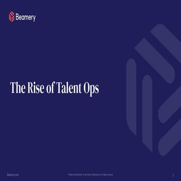 Rise of Talent Operations- The Fundamentals