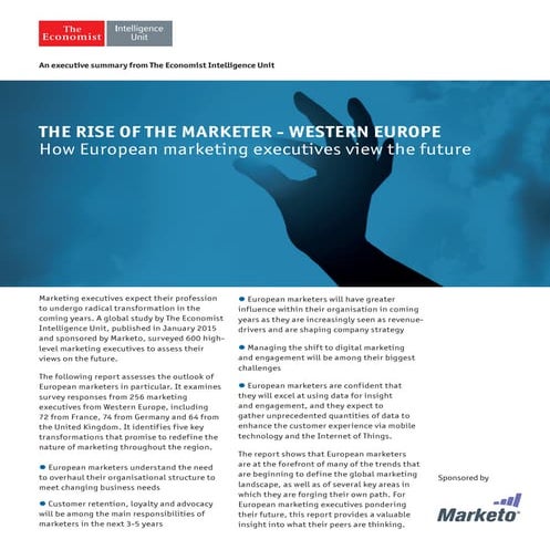 The rise of the marketer - Insights from Western Europe