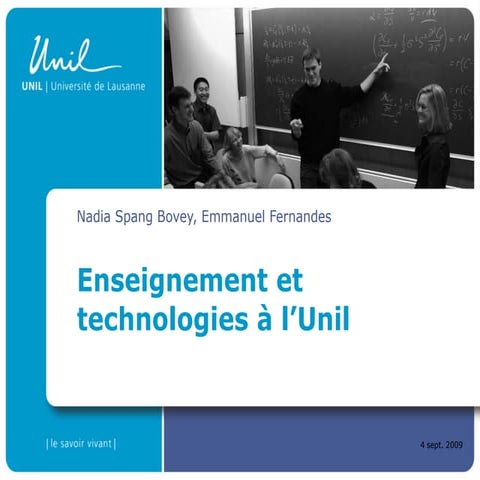 Enseignement et technologies à l'Université de Lausanne