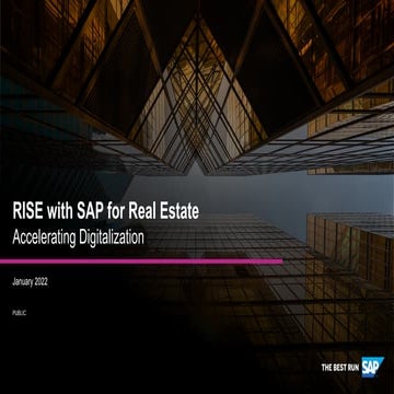 RISE with SAP for Real Estate: Accelerating Digital Transformation and ...