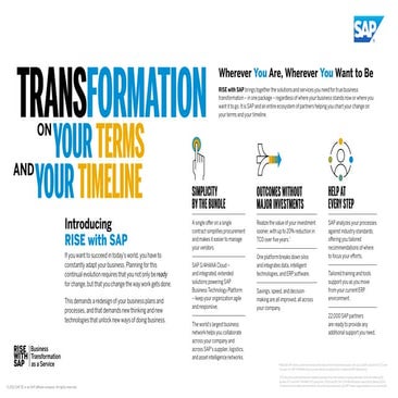 Rise with sap one pager