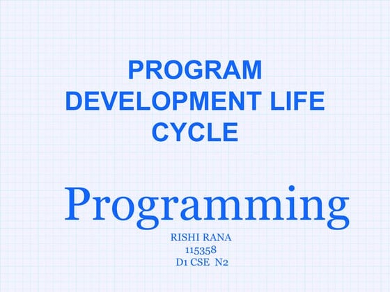 Program development life cycle | PPTX