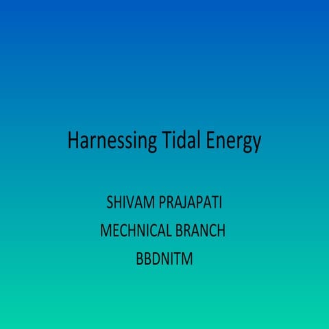 tidal energy