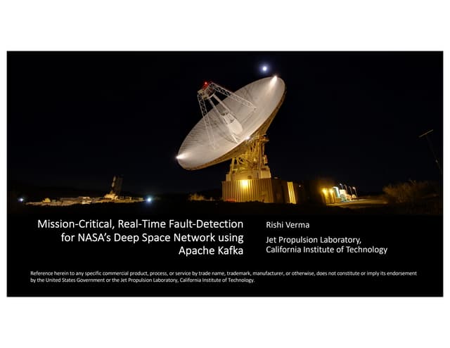 Mission-Critical, Real-Time Fault-Detection for NASA's Deep Space Network usi...
