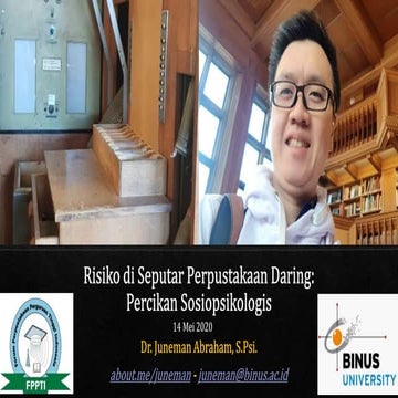 Risiko di Seputar Perpustakaan Daring: Percikan Sosiopsikologis   