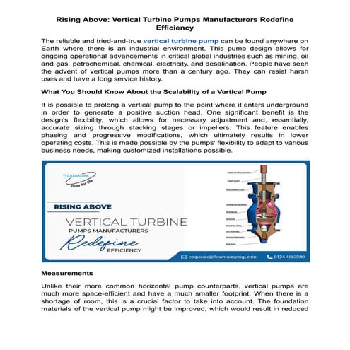 Presentation on vertical turbine | PPTX