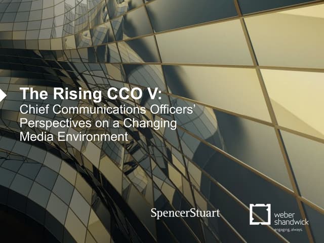 The Rising CCO V: Chief Communicati...