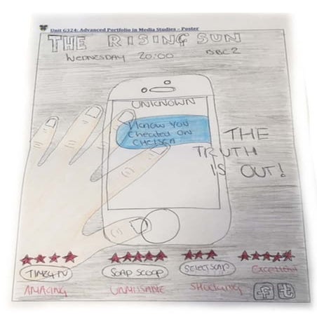 The Rising Sun Poster- Hand Drawn Draft