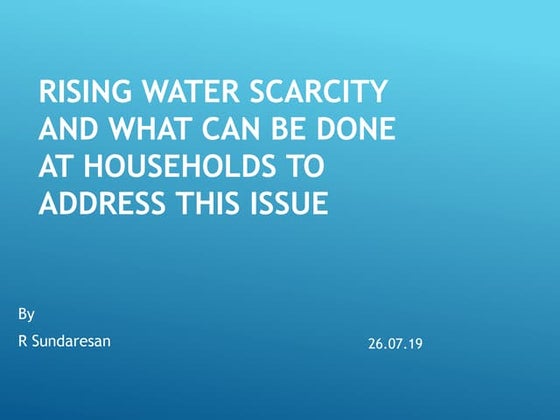 Save the water | PPT