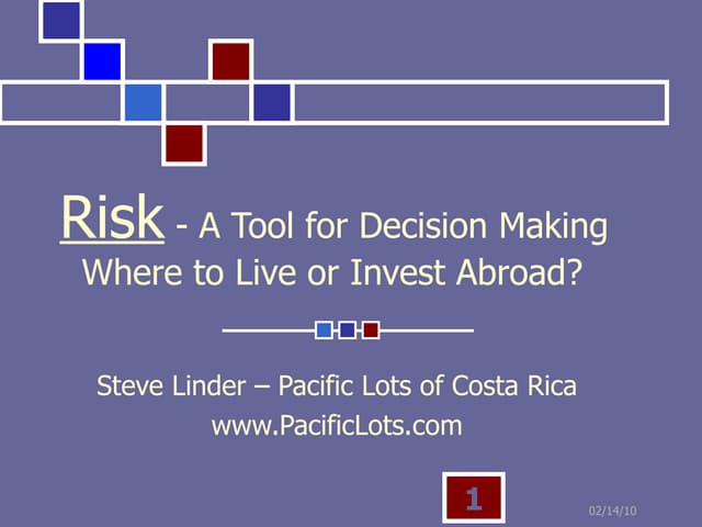 Risk - A Decision Tool For Expats Living Abroad