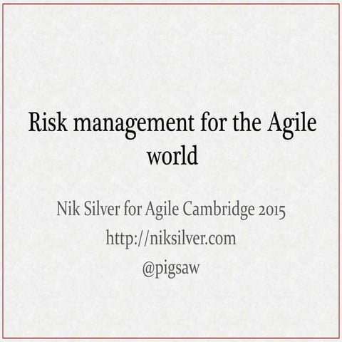 Agile risk management | PDF