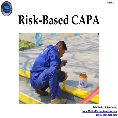 How to Create a Risk-Based CAPA Process
