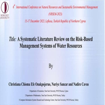 Water System Risk Assessment | PDF