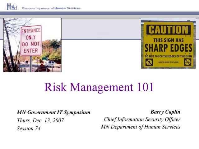 Risk Management 101