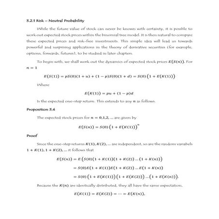 Risk neutral probability