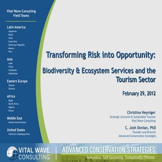 Biodiversity and Ecosystem Services...