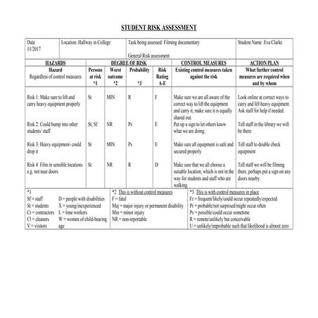 Boxing gym risk assesment | DOC
