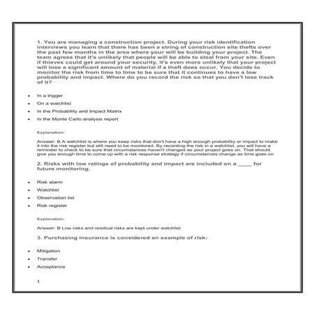 Risk 6 questions - 170