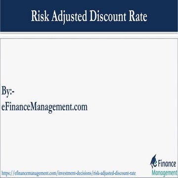 Risk Adjusted Discount Rate