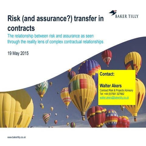 Risk (and assurance) transfer in contracts - Walter Akers | PDF