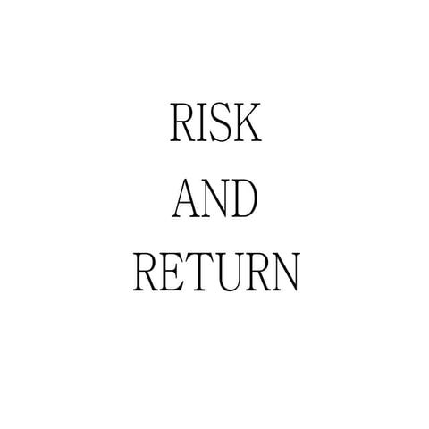 Risk and return