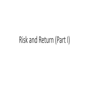 Portfolio Management Lecture Notes for MBA | PPTX