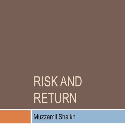 Risk and Return